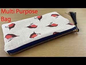 Face Mask Keeper Holder Pouch Bag Organiser | Also use as Pencil Case Makeup bag | Sewing Tutorial