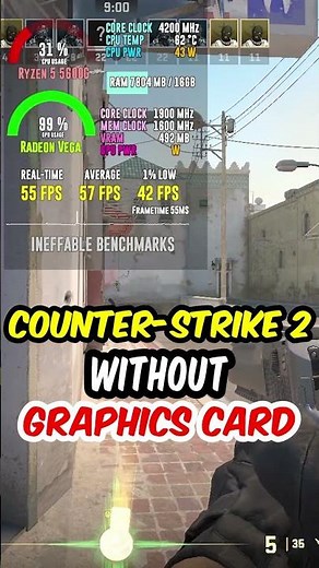 CS2 Gameplay Without Graphics Card ft. Ryzen 5 5600G & 16GB RAM