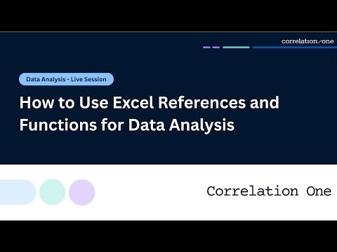How to Use Excel References and Functions for Data Analysis