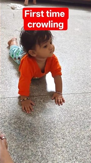 First time crowling🫰#babymilestones#shortsfeed#shorts#ytshorts#yt#cute#youtubeshorts#trending#viral
