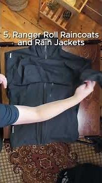 Packing Rain Jackets & Pants: The Best Space-Saving Techniques! #traveltips #diy