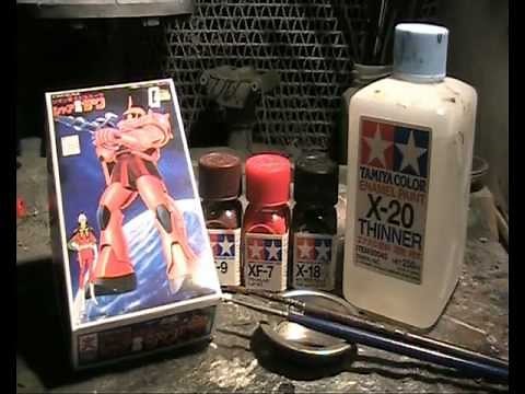 Gundam/ mech model workshop 64: Hand painting with Tamiya enamel