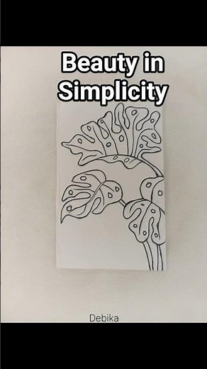 Simple Botanical Line Art 🌿 | Calm Aesthetic Drawing #Shorts#LineArt#LeafDrawing#BotanicalArt