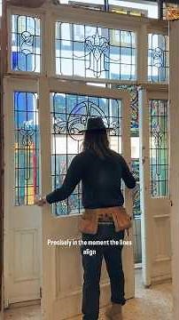 Installing a 100 Year Old English Leaded Glass Entry Door #architecturaldesign #antique