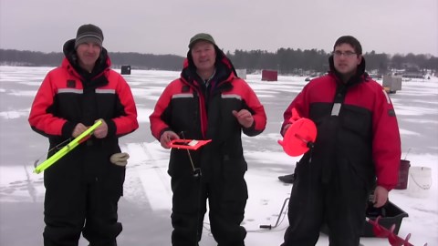 Half-dozen pike through the ice - Ice fishing tips using shiners and tip-ups