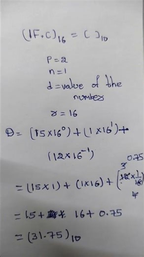 Hexa to decimal number conversion