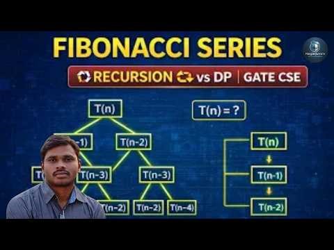 13. Fibonacci Series | Recursion & DP | GATE | Fibonacci Series in c | Telugu