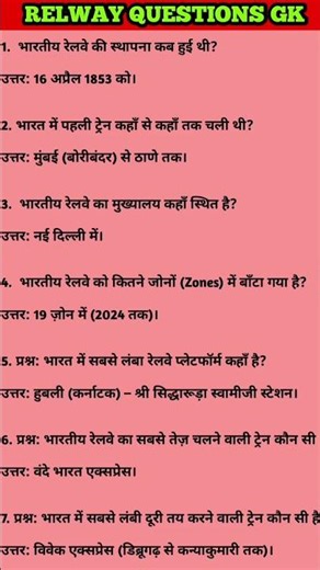 Crucial CA & GK Questions for Railway Exams