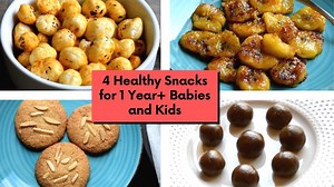 117K views · 1.7K reactions | 4 Healthy Snack Recipes for 1 Year+ Babies, Toddlers and Kids! For more baby food recipes: https://bit.ly/2EPLcMS Here is the complete collection of snack recipe ideas for 1 year+ babies and kids:https://gkfooddiary.com/recipes/evening-snack/ {Suitable from one year} | GKFoodDiary | Facebook
