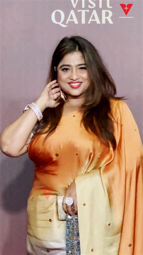 RJ Malishka in Saree arrives for Event at Nita Mukesh Ambani Culture Center🙏 #malishka #nmacc | Varinder Chawla