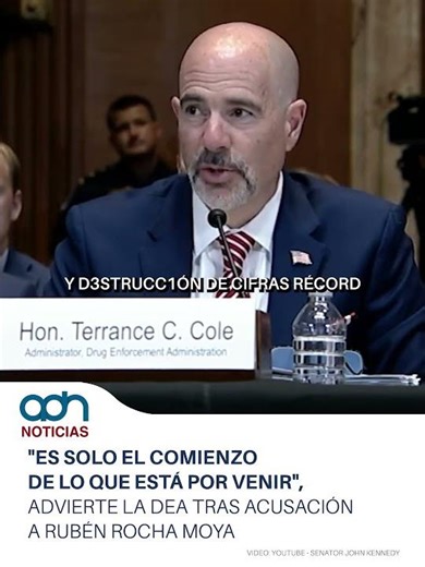 "Es solo el comienzo de lo que está por venir", advierte la DEA tras acusación a Rubén Rocha Moya