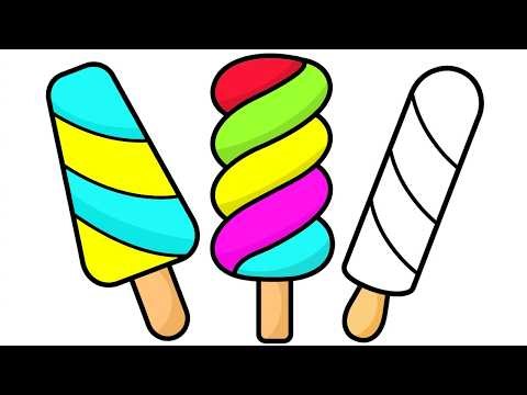 🍨 New Drawing and Coloring Ice Cream Step-by-Step for Kids | bacchon ki drawing acchi acchi