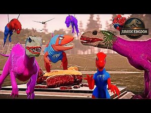 Spider‑Man Dino Team vs Joker’s Indoraptor Army! | Epic Dinosaur Battle Story