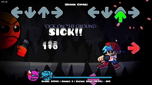 fnf vs rock on the ground!!!