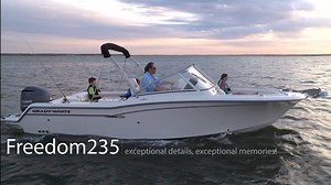The Freedom 235 is bigger and better than any competitive 23' dual console. With its "big boat" features and exceptional details, this safe and reliable family fishing boat is the best way to make exceptional memories. Learn more at http://www.gradywhite.com/models/dual-consoles/freedom-235/ #GradyLife #Boating #Fishing | Grady-White Boats