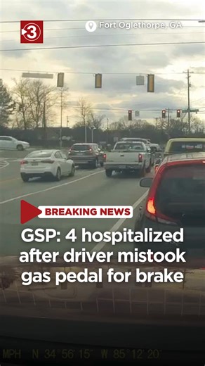 UPDATE: An 83-year-old driver from Ringgold mistook the gas pedal for the brake right before the crash at the intersection of Battlefield Pkwy. & Dietz Rd. yesterday, Georgia State Patrol says. A total of four people from seven cars were injured. Two have since been released (Credit: Grace Wilson) --- https://www.local3news.com/local-news/update-seven-vehicles-involved-in-battlefield-pkwy-crash/article_00ba6dda-3b48-4861-958e-7381f8d8c64a.html | Local 3 News