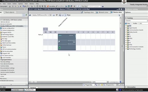 PLC S7-1200 Modbus TCP_IP Server full tutorial