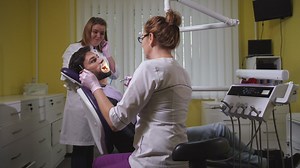 Female Dentist polishing teeth - Free Stock Video
