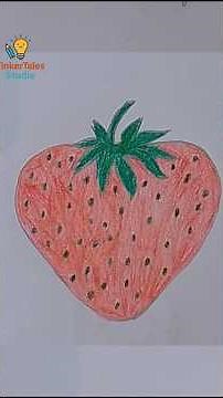 How to Draw a Strawberry | Easy Step-by-Step Drawing for Kids & Beginners 🍓✏️