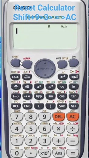 Calculator Reset #991es Plus #991EX #reset #clear #calculator #991es Plus #991ex #casio calculator