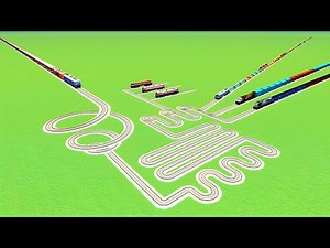 💞FACE TO FACE SAME TRACK SEVEN TRAIN ZIG⭕️ ZAG SANKE🐍TRACK RAILROAD RAILWORK BEANG