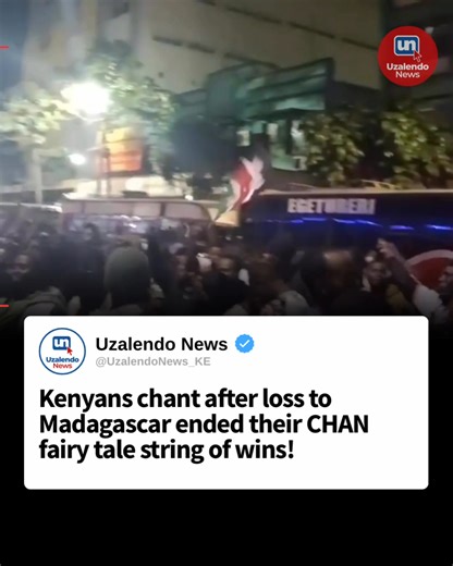 Section of Kenyans chant ‘Wantam’ in Nairobi CBD after loss to Madagascar ended their CHAN fairy tale string of wins! #TotalEnergiesCHAN2024 | Uzalendo News