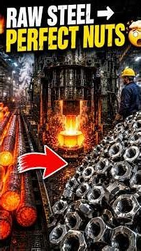 you can't believe these steel nuts are made: manufacturing process 🤯 #satisfying #engineering