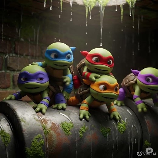ninja turtle disappears! #cuteanimal