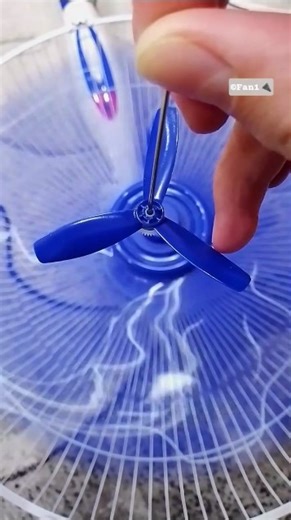Blue Mini Ceiling Fan - Spinning & Fall 🔷 #kipasangin #blue #fans #sahabat #balaji