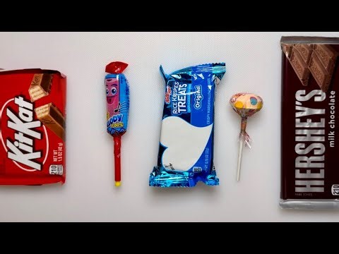ASMR Unboxing GIANT Sweets Chocolate Bars and Candy Lollipops | ASMR No Talking to Fall Asleep To