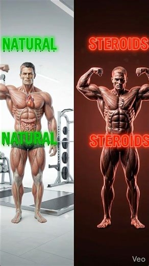 Natural vs Steroids: What Happens Inside Your Body 💪 #fitness #gym