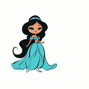 Jasmine Clipart, Arabian Princess PNG, Tiger, Monkey, Castle, Hand Drawn, Cute Glitter Kids Art, Decoration, Watercolor Fabric ,POD - Etsy