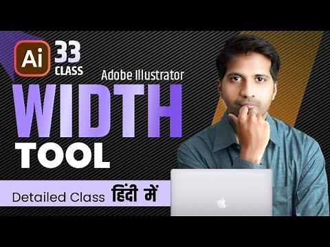 How to use the Width Tool in Adobe Illustrator | Class 33