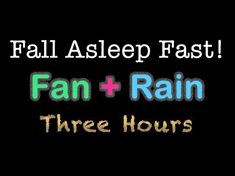 FAN and RAIN Noise for Sleeping | Black Screen, No Ad Interruption