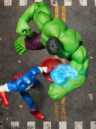 HULK vs CAPTAIN AMERICA! #shorts #shortsvideo #shortsfeed #shortsviral #marvel #hulk #avengers