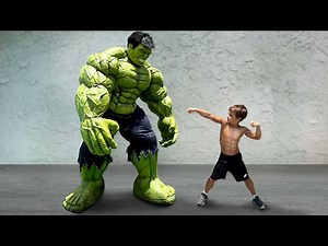 Monster HULK vs Little Boy!! Superhero Fight Scene Episode 1