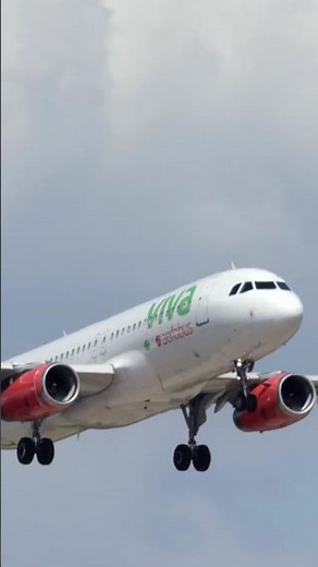 Viva Aerobus A320 on Final Approach to DFW! 🇲🇽🛬