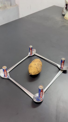 Potato and battery magic #experiment #science #explorepage | Rishi Kumar