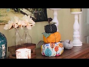 Easy Stacked Fabric Pumpkins