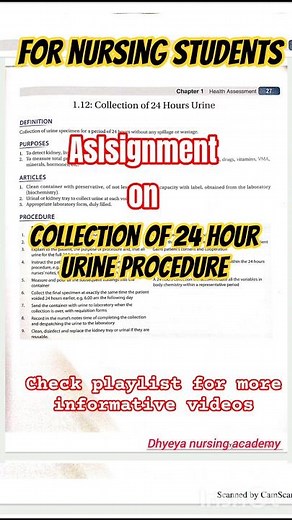 Collection of 24 hour urine / Collection of 24 hour urine procedure / Urine collection / #nursing