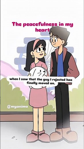 "Cute rejection, cute move on"#animation #love #rejection #moveon #happy #girl #woman