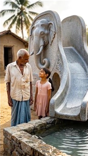 Grandfather Builds Stone Slider for His Granddaughter ❤️ #shorts