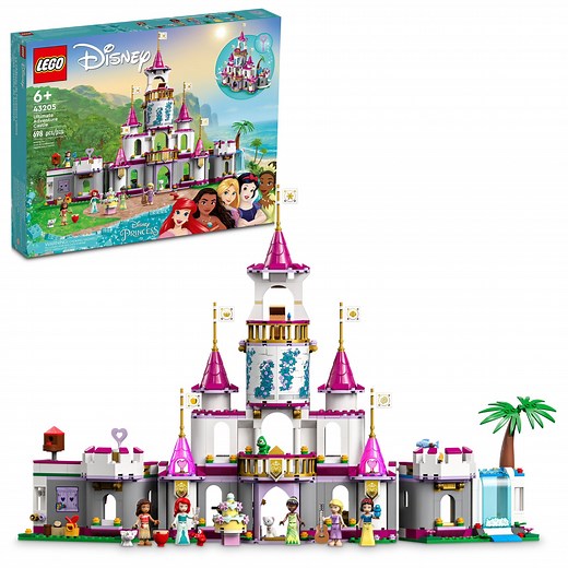 LEGO Disney Princess Ultimate Adventure Castle Building Toy, Build a Toy Disney Castle, Includes 5 Disney Princess Mini-Dolls, Ariel, Rapunzel and Snow White, Disney Gift for Boys and Girls, 43205 - Walmart.com