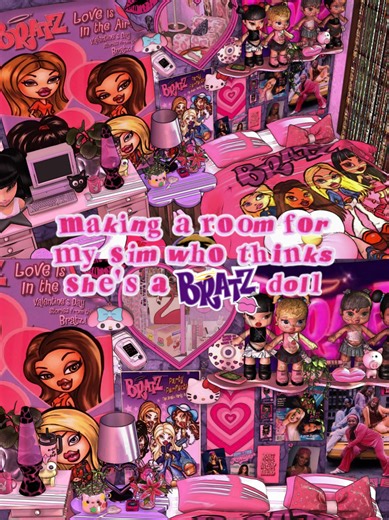 making a room for my sim who thinks she's a BRATZ doll in The Sims 4 ##thesims4 #simstok #sims4 #thesims4build #sims4build #thesims4cc #thesims4mods #sims4cc #sims4mods #thesims4builds #thesims #bratz #bratzdoll