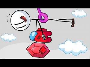 The Henry Stickman Gameplay - Among us Mini Red Steels Ruby - Among us Animation