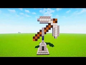 Minecraft Pickaxe Statue Tutorial 1.21 - How to Build a Pickaxe Statue in Minecraft