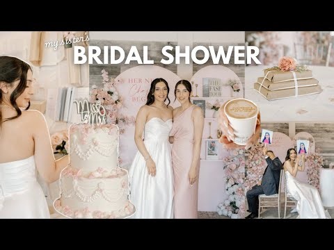 BRIDAL SHOWER VLOG 💍🌸✨ | hosting era, bridal shower games, book-themed, food, decor, and more!