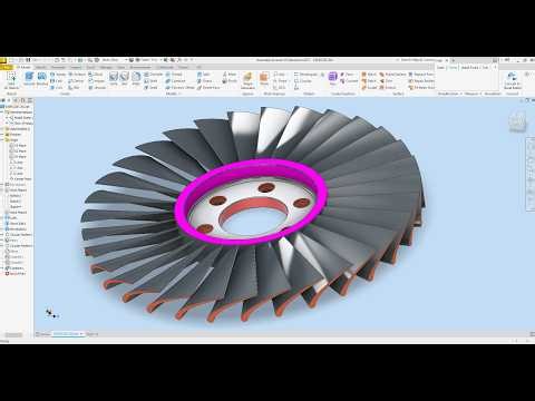 Autodesk inventor 2027 Turbine Blade Design EXERCISE 203