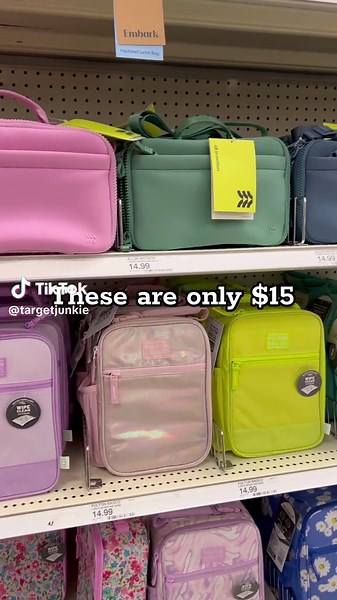 Which one are you getting?! Just found the cutest $15 lunch bags at Target! The material is soft, lightweight and it comes with an adjustable strap! #backtoschool #lunchbox #lunchbag #aesthetics #girlygirlaesthetic #targetfinds #targetstyle #targetshopping #targethaul #shopwithme