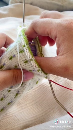 this makes colorwork socks slightly more bearable! #knit #knitting #knittersoftiktok #fiberart #fiberartist #crochet #knittingtips #fyp